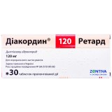 ДИАКОРДИН® 120 РЕТАРД, табл. пролонг. дейст. 120 мг блистер, №30, Санофи-Авентис Украина (Украина)