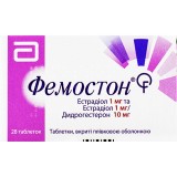 ФЕМОСТОН®, табл. п/плен. оболочкой комби-уп., 1мг/ 1 мг+10 мг, №28, Abbott Healthcare Products (Нидерланды)