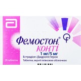 ФЕМОСТОН® КОНТИ, табл. п/плен. оболочкой 1 мг + 5 мг блистер, №28, Abbott Healthcare Products (Нидерланды)