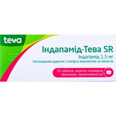 ИНДАПАМИД-ТЕВА SR, табл. пролонг. п/плен. обол. 1,5 мг блистер, №30, Тева Украина (Украина, Киев)