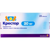 КРЕСТОР, табл. п/плен. оболочкой 20 мг блистер, №28, AstraZeneca (Великобритания)